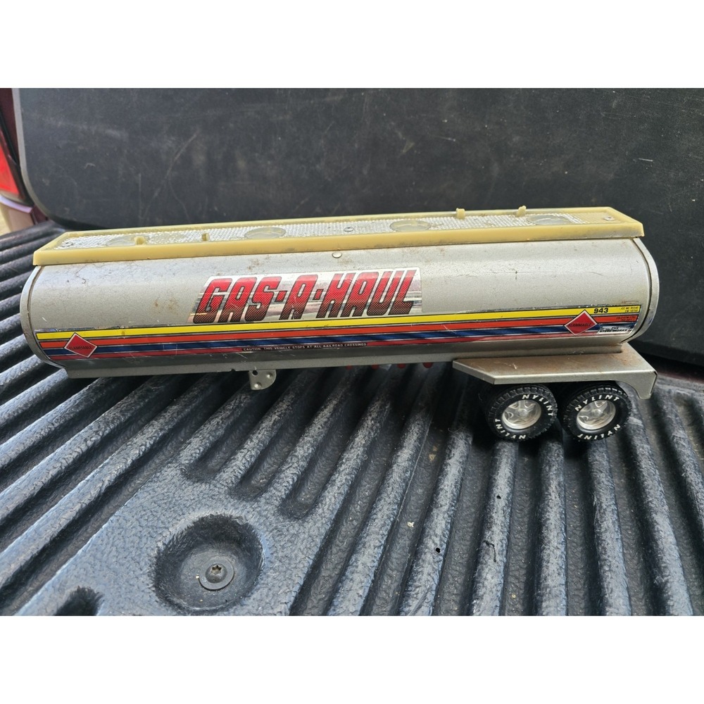 VINTAGE 1980'S NYLINT METAL‎ TOYS SEMI TANKER TRAILER GAS-A-HAUL
